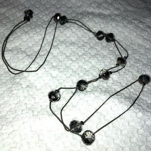 Black Crystal Bead Chain